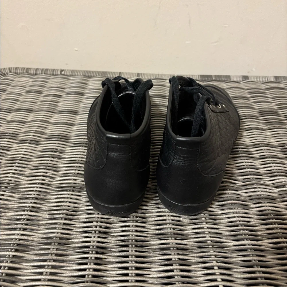 Gucci black leather  Guccissima sneakers preowned - Picture 5 of 9